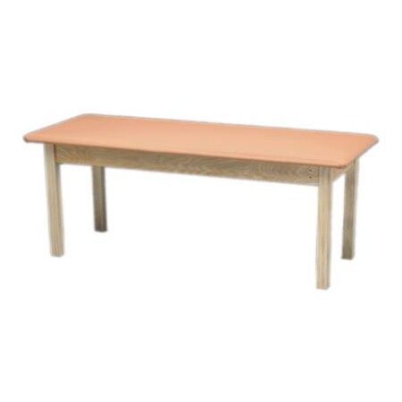 Fabrication Enterprises Wooden Treatment Table, Blue Upholstery, Natural Frame, 72"L x 24"W x 30"H 15-1010